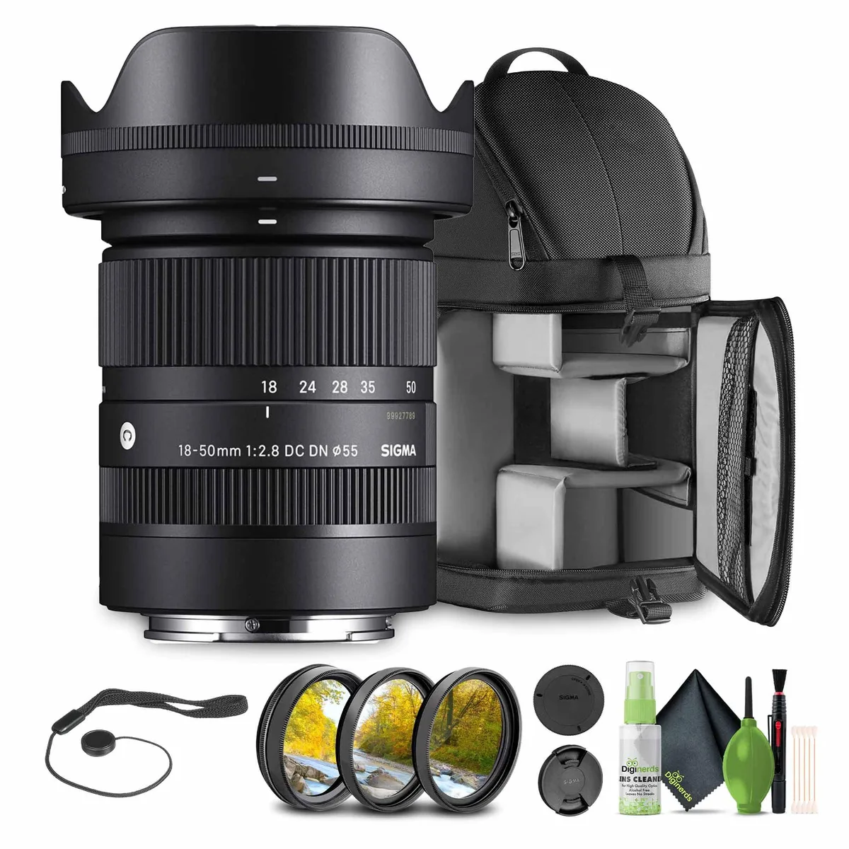 SIGMA SIGMA 18-50mm f/2.8 DC DN Contemporary Sony E Bundle camera lens — product photo