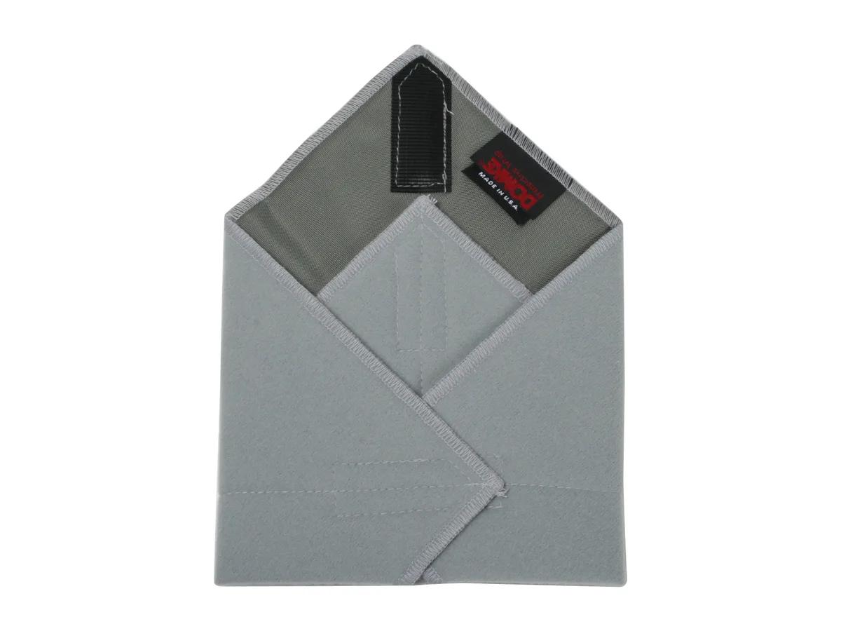 Gray padded square wrap 11 inches hook and loop tabs four corners