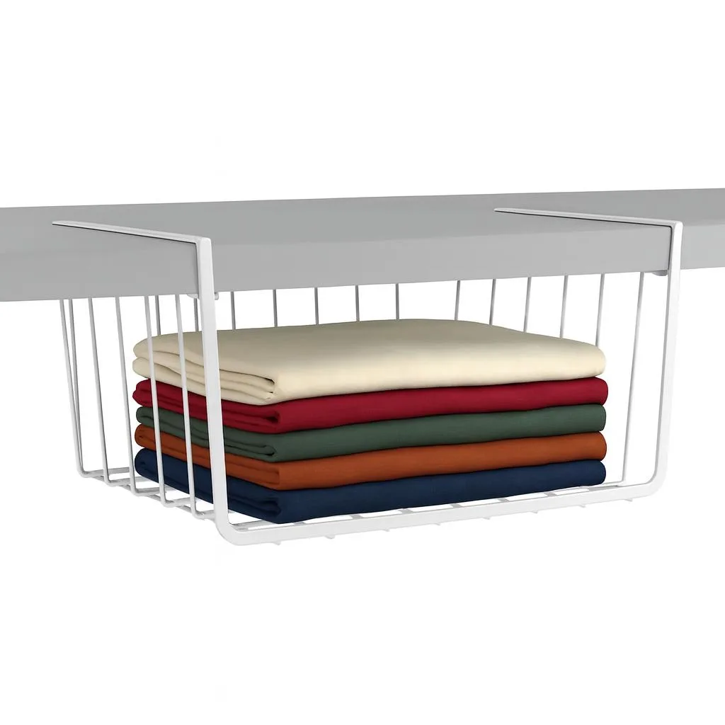 Modern Home Modern Home Wire Hanging Basket Shelves 11" White Steel — product photo