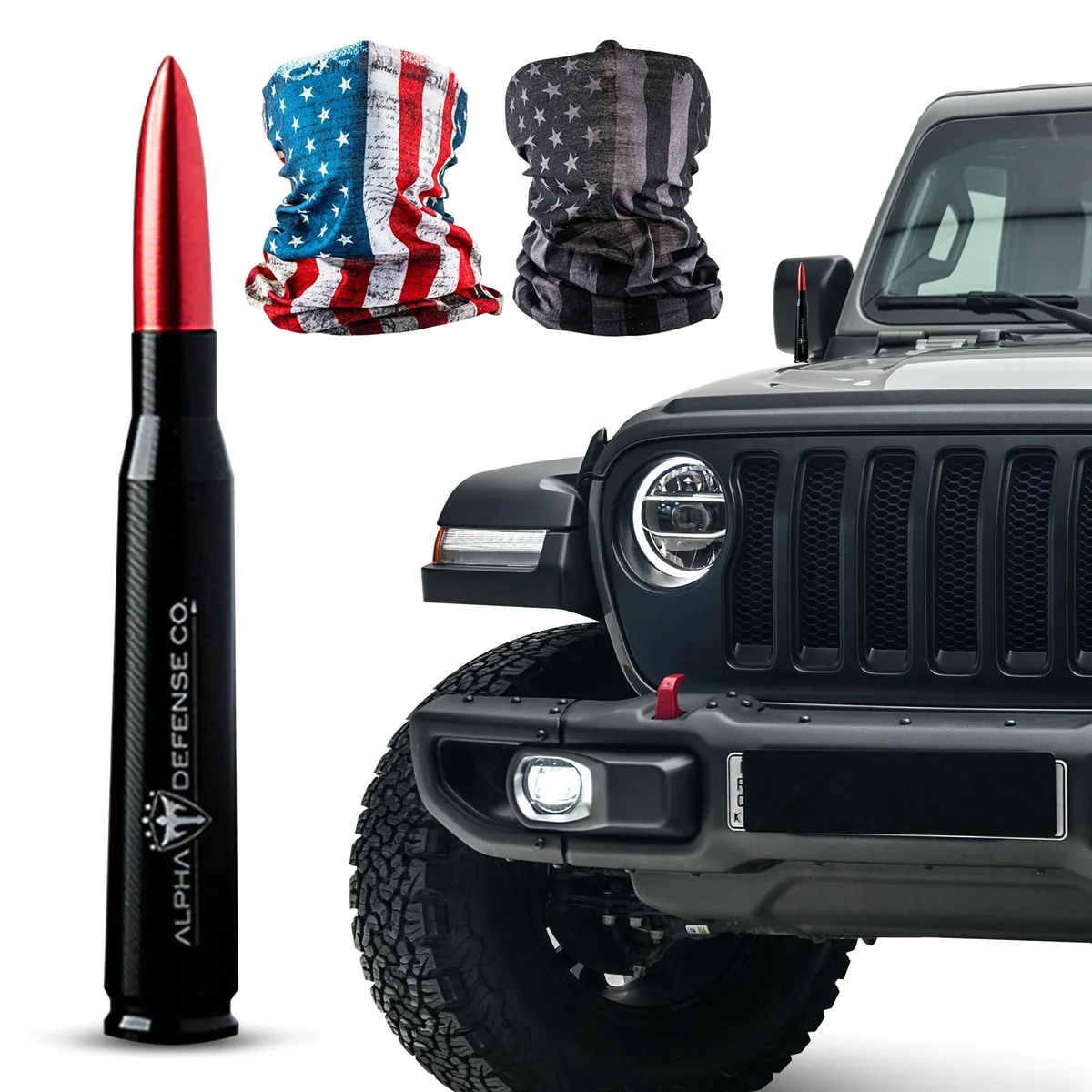 Barrow Mods Barrow Mods 5.5" 50 Cal Antenna 2 in 1 accessory (Red) — product photo