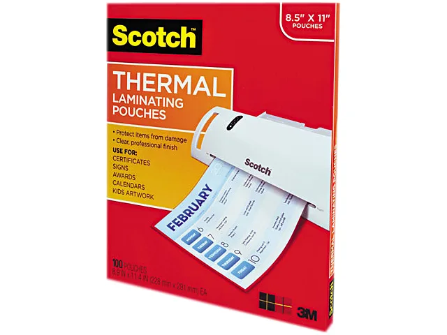 Scotch Scotch TP3854100 Laminating Pouches 3 mil 9 x 11 1/2 100 Pack — product photo