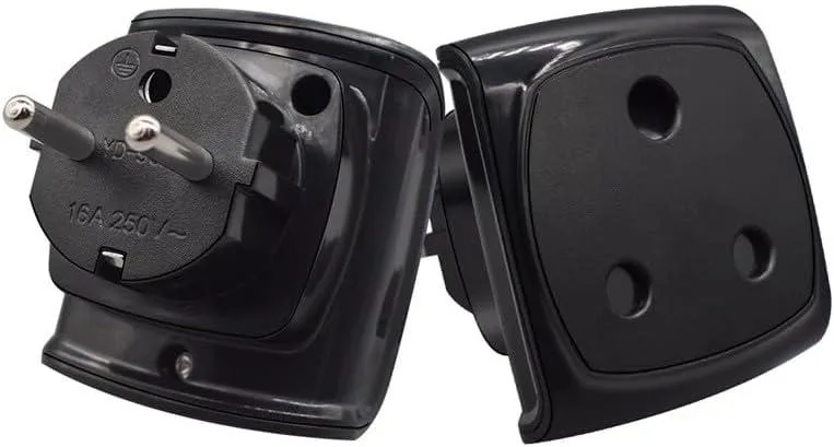 TeKit TeKit Euro Schuko CEE7/7 to South Africa straight blade plug 16A 250V — product photo