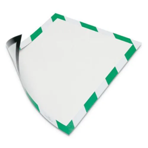 Durable Durable 4772131 Magnetic Sign Frame Green/White 8.5 x 11 2/Pk — product photo