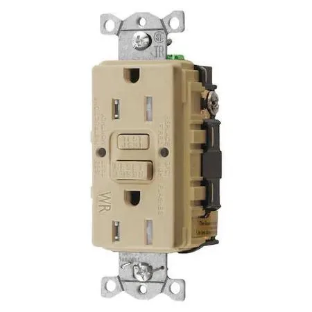 Hubbell Incorporated Hubbell Incorporated GFRTW15I GFCI Receptacle 15A 125VAC 5-15R — product photo