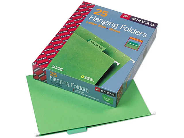 Smead Smead 64061 file folder, 11 pt stock, bright green, 25 per box — product photo