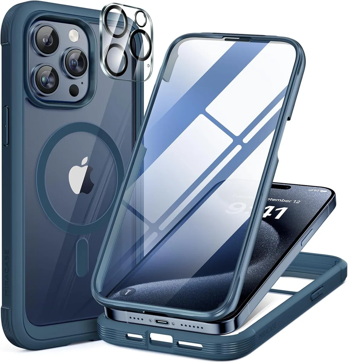 PISKEKAT PISKEKAT iPhone 15 Pro Case Storm Blue 6.1 inch — product photo