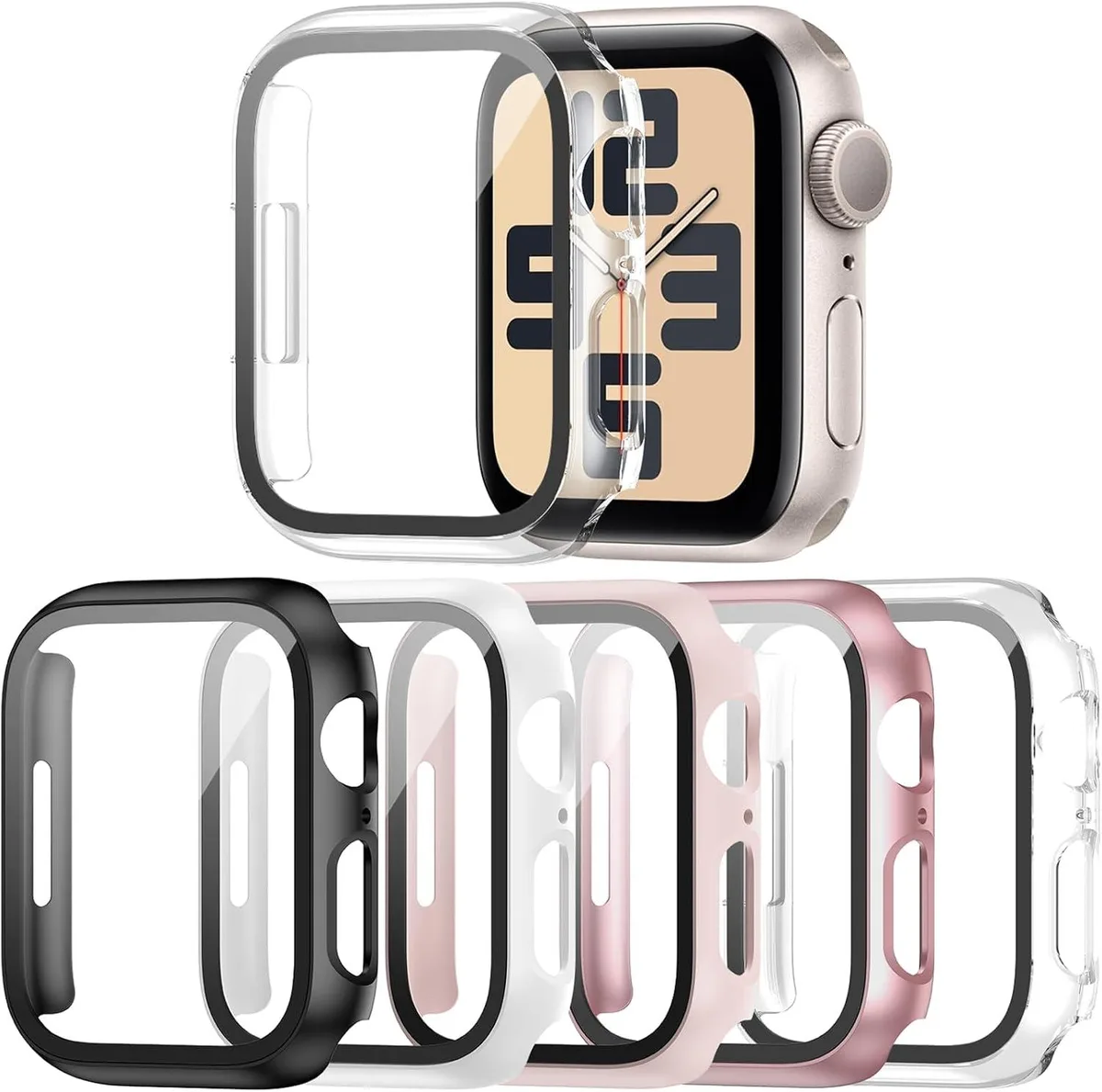 ETEIZU ETEIZU 5 Pack 42mm Watch Case with Tempered Glass Accessory — product photo