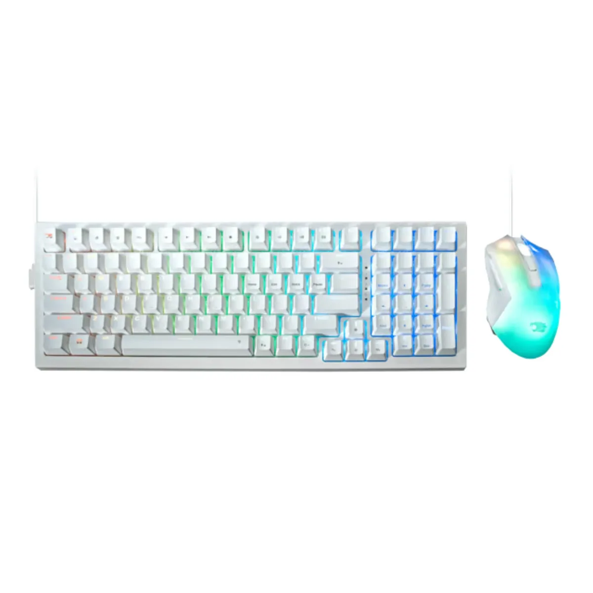 iBUYPOWER iBUYPOWER MK9 99-key Mechanical Keyboard Tactile Brown Switches Solid White — product photo