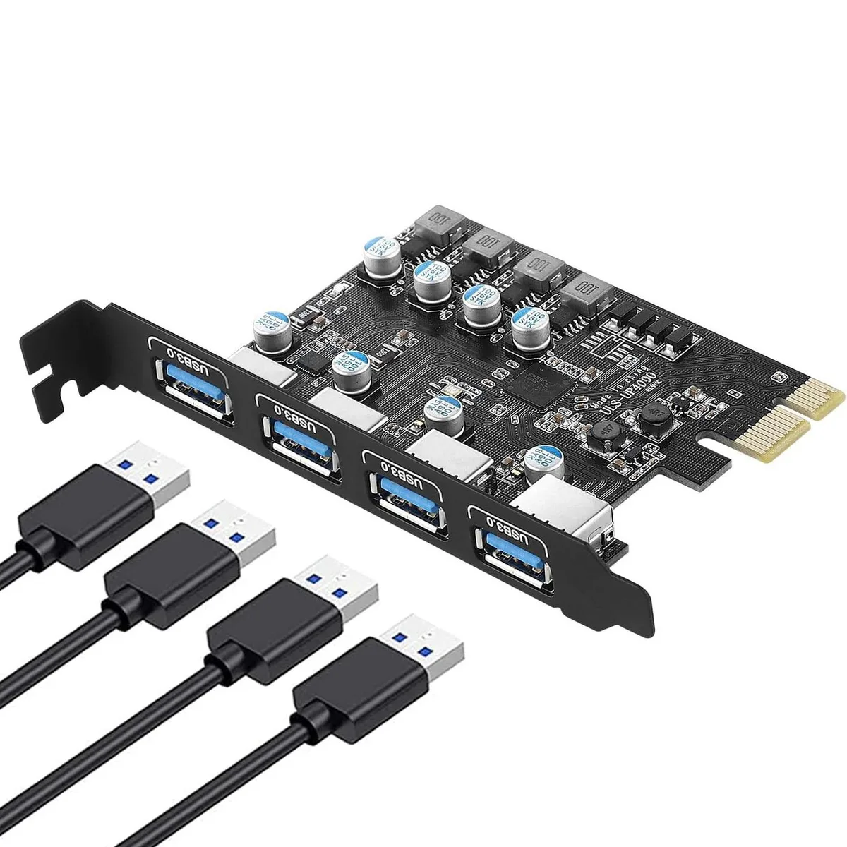 ESTONE ESTONE PCIE24ABK USB 3.2 Gen 1 4-Port USB-A PCIe Expansion Card — product photo