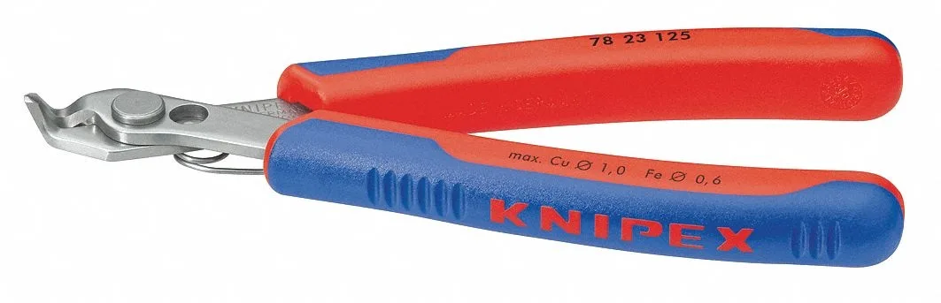 Knipex 78 23 125 electronic pliers, stainless steel, angled jaws