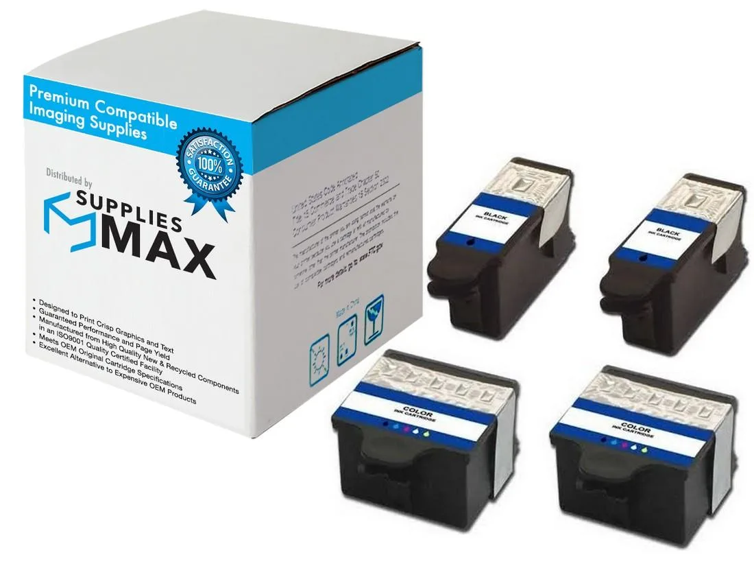 SuppliesMax SuppliesMax NO10XL2BK2CL High Yield Inkjet Combo Pack 2 Black 2 Color — product photo