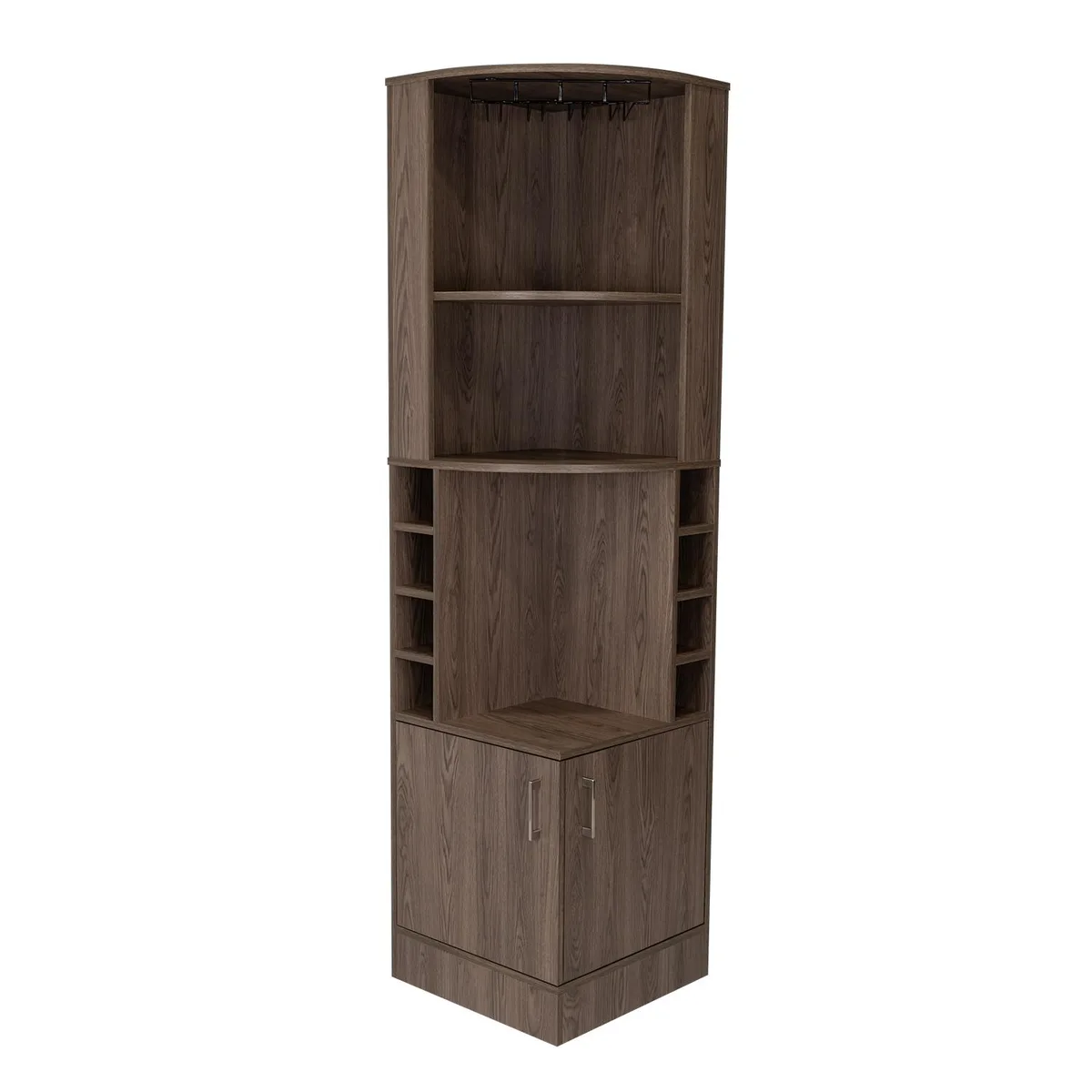 tuphen tuphen Corner Bar Cabinet Brown 12 Wine Glass Rack — product photo