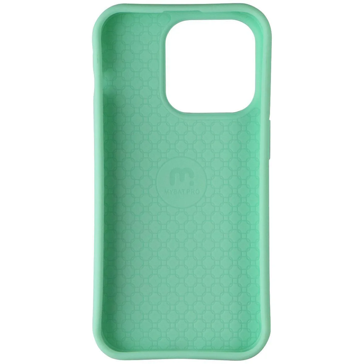 Mint green fitted case for iPhone 14 Pro with textured bumper grip