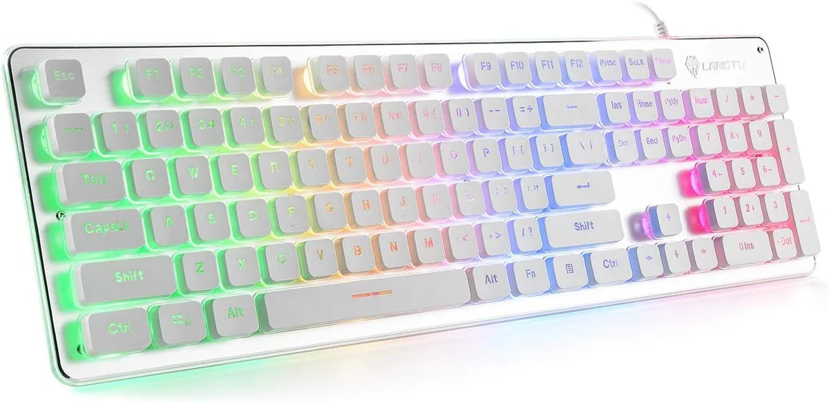 TUKO TUKO Gaming Keyboard 104 Keys White/Silver — product photo