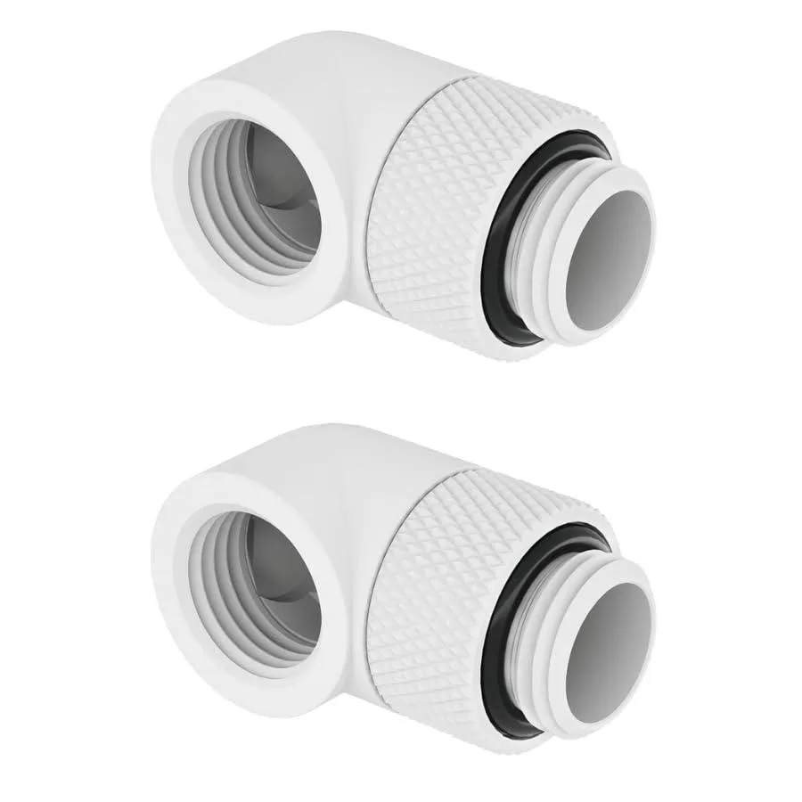 greenDracaena greenDracaena D-90-Rotary 90° G1/4" Rotary Fitting 2-pack White — product photo