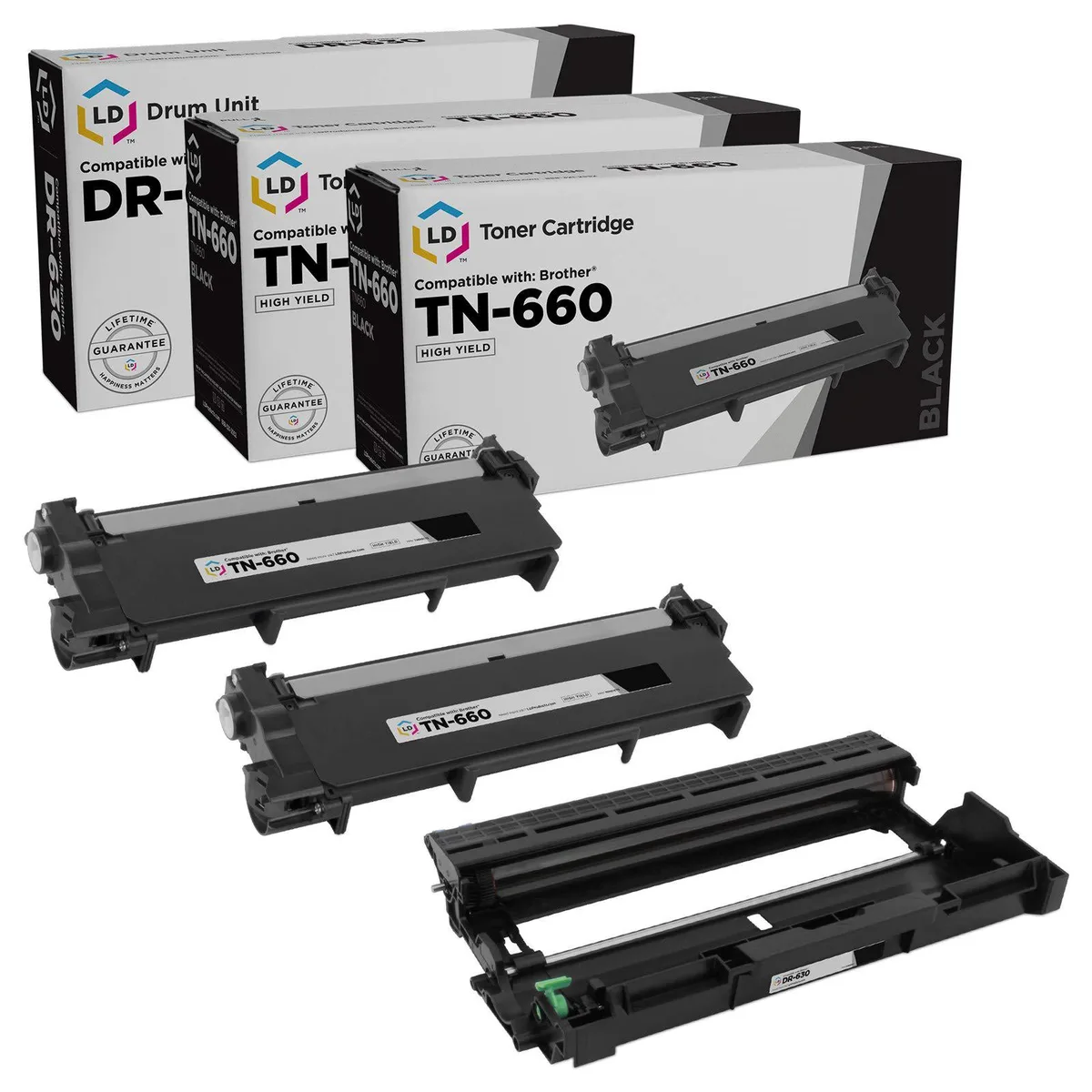 LD Products LD Products TN660 &amp; DR630 2-Pack Toner + Drum Unit — product photo