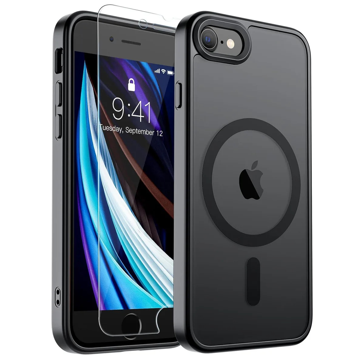  SUPFINE MagSafe Case iPhone SE 2022/2020 8 Black — product photo