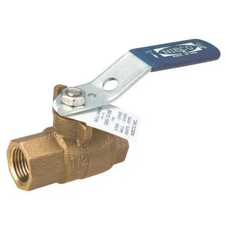 Bronze ball valve with lever handle, 3/4 inch FNPT