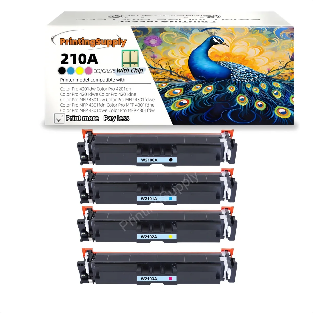 Ninestar Technology Ninestar Technology 210A 4-pack toner cartridge set (black, cyan, magenta, yellow) — product photo