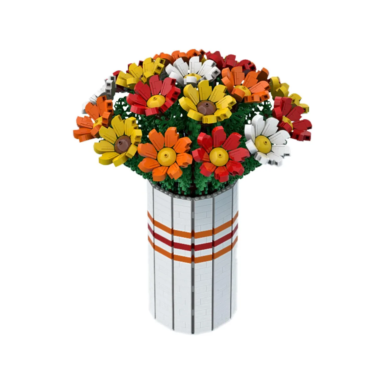 ZITIANYOUBUILD ZITIANYOUBUILD YOUFOY Bouquet of Colorful Flowers with Vase 1963 Pieces — product photo