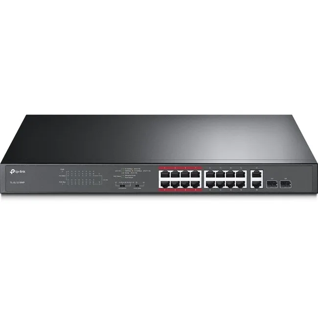 TP-Link TP-Link TL-SL1218MP 18-port network switch 16 PoE+ 194W 2 Gigabit SFP — product photo