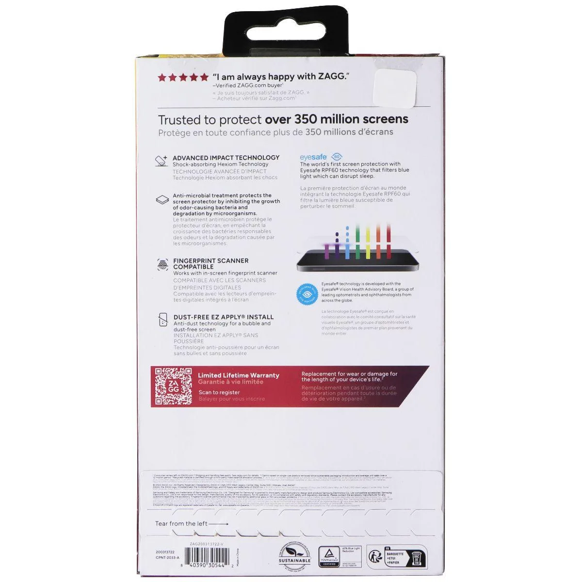 ZAGG ZAGG Invisible Shield Fusion XTR3 cover for Samsung Galaxy S24 Ultra — product photo