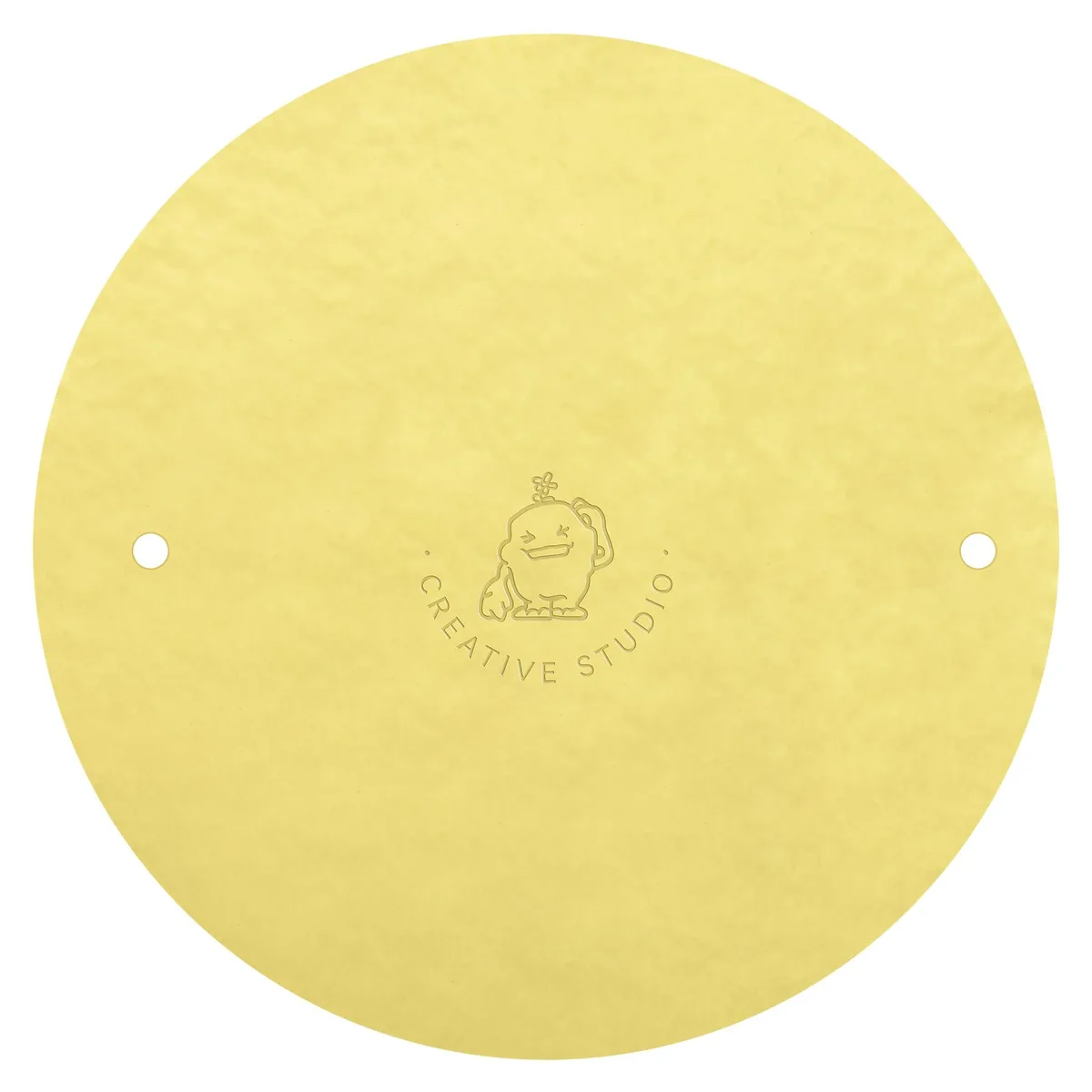 Yellow synthetic chamois pad 12 inches round .041 kg