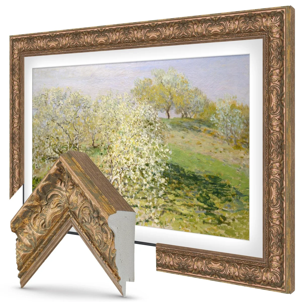 Frame My TV Frame My TV Tuscan Copper 75" Premiere Deco TV Frame 2 in 1 accessory — product photo