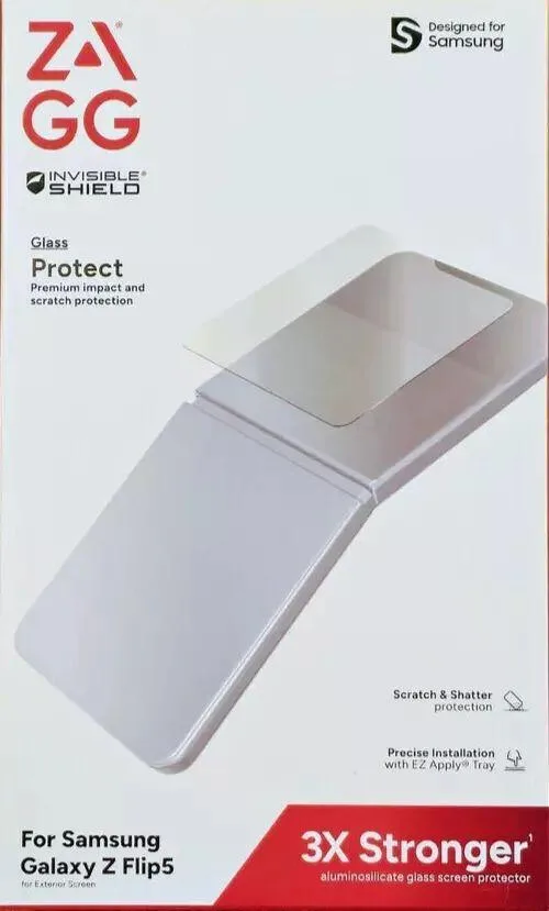 ZAGG ZAGG Glass Antimicrobial Screen Protector Samsung Galaxy Z Flip5 Transparent — product photo