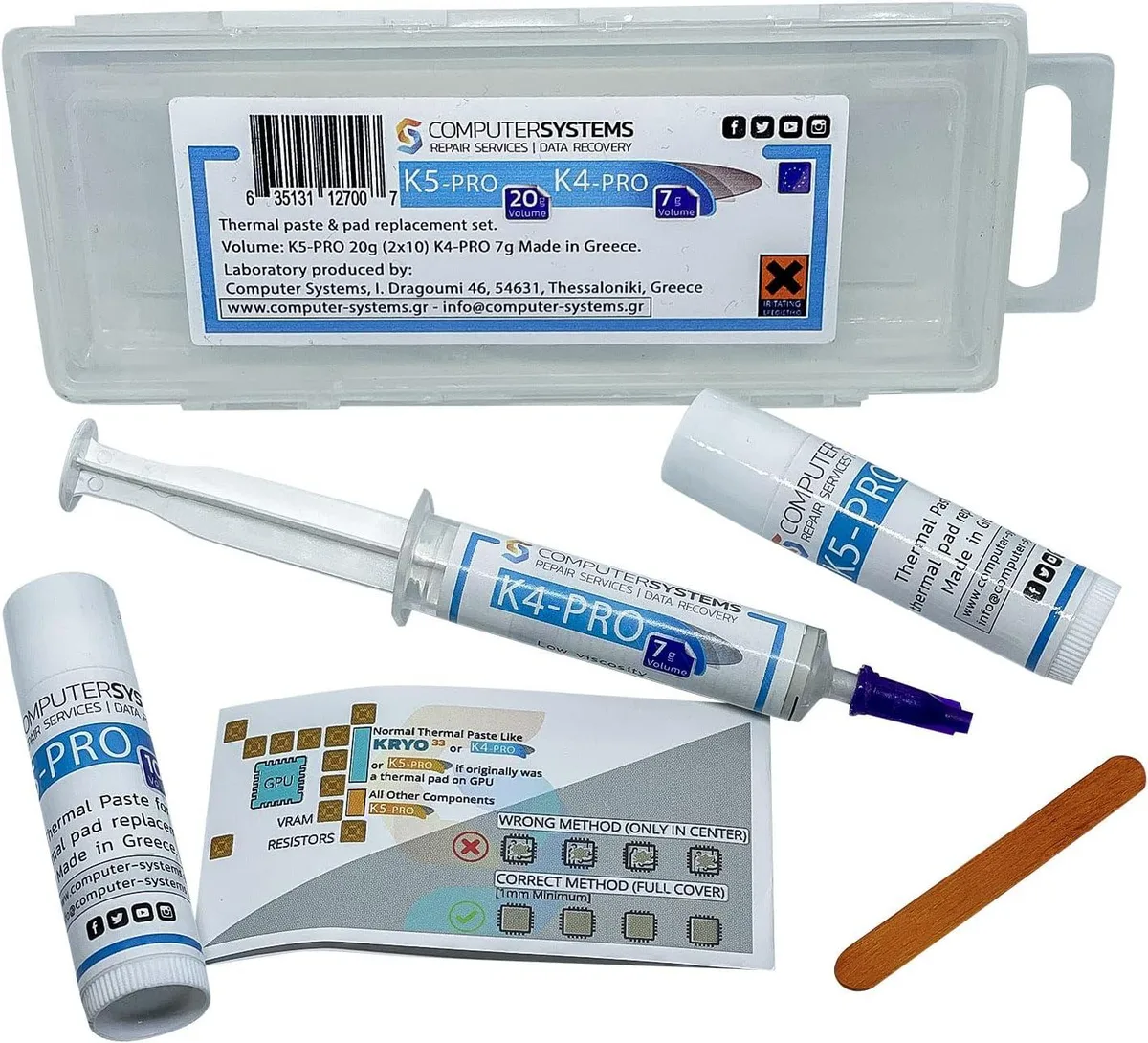 CS Labs CS Labs K5 PRO 20g & K4 PRO 7g thermal paste set — product photo