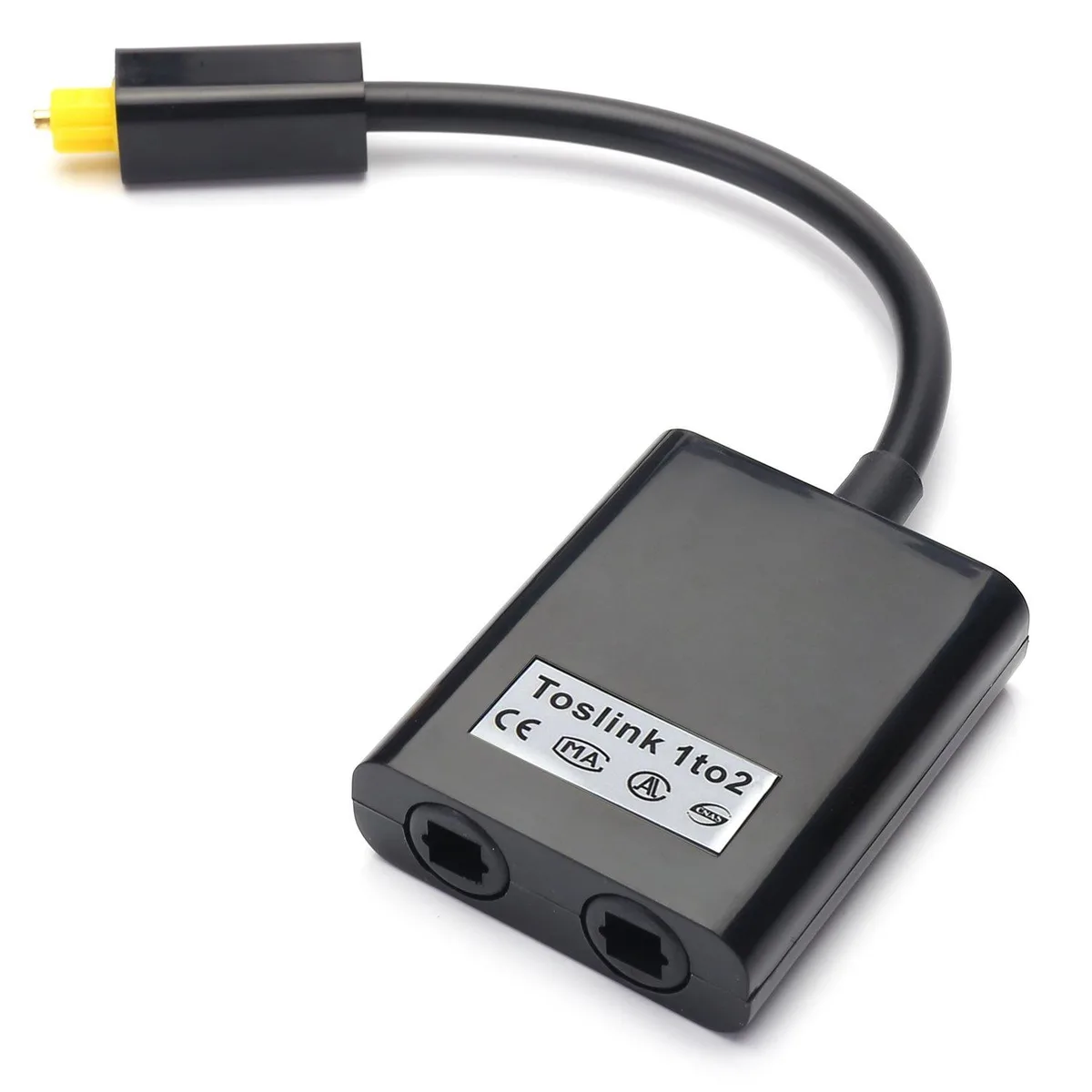 Vszerda Vszerda Toslink Digital Optical Audio Splitter 1 in 2 Out Black — product photo