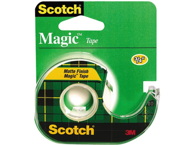 3M 3M 122 Magic Tape 3/4" x 650" Clear Dispenser — product photo