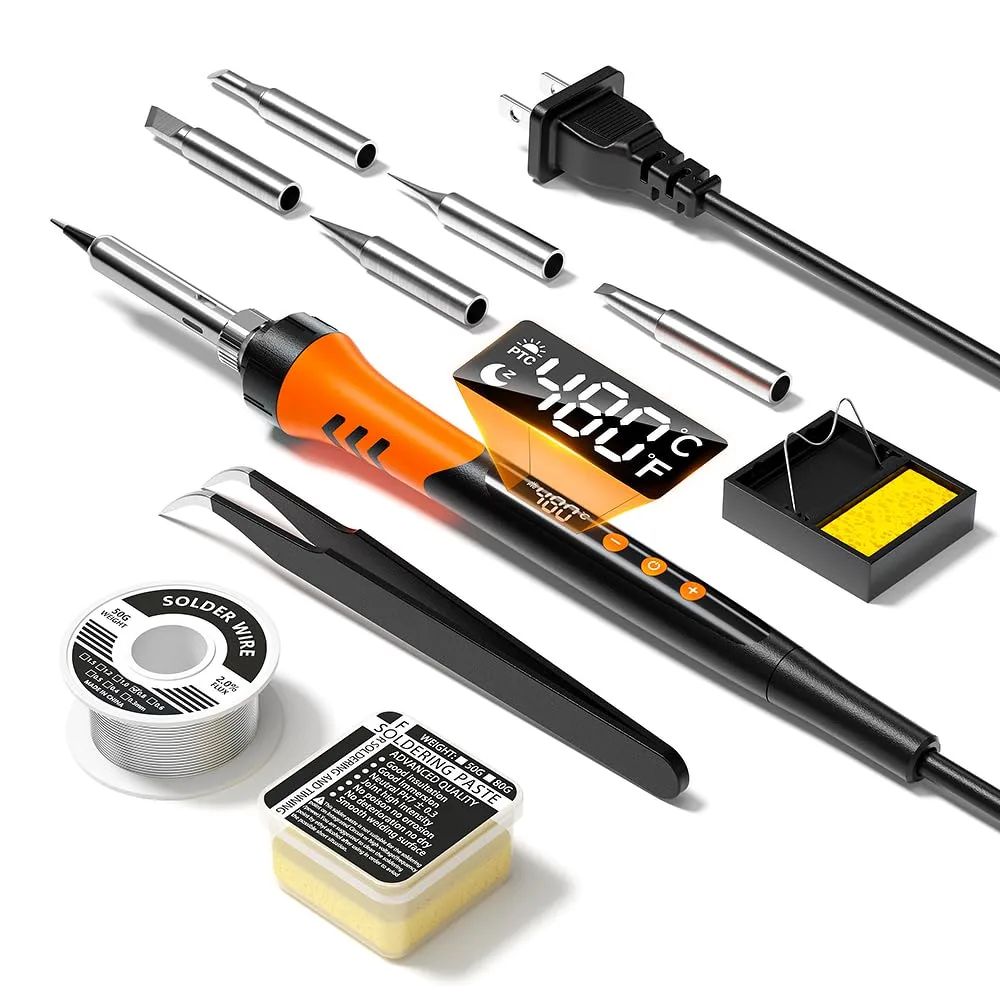  90W 110V LCD Soldering Iron Kit 10-in-1 — product photo