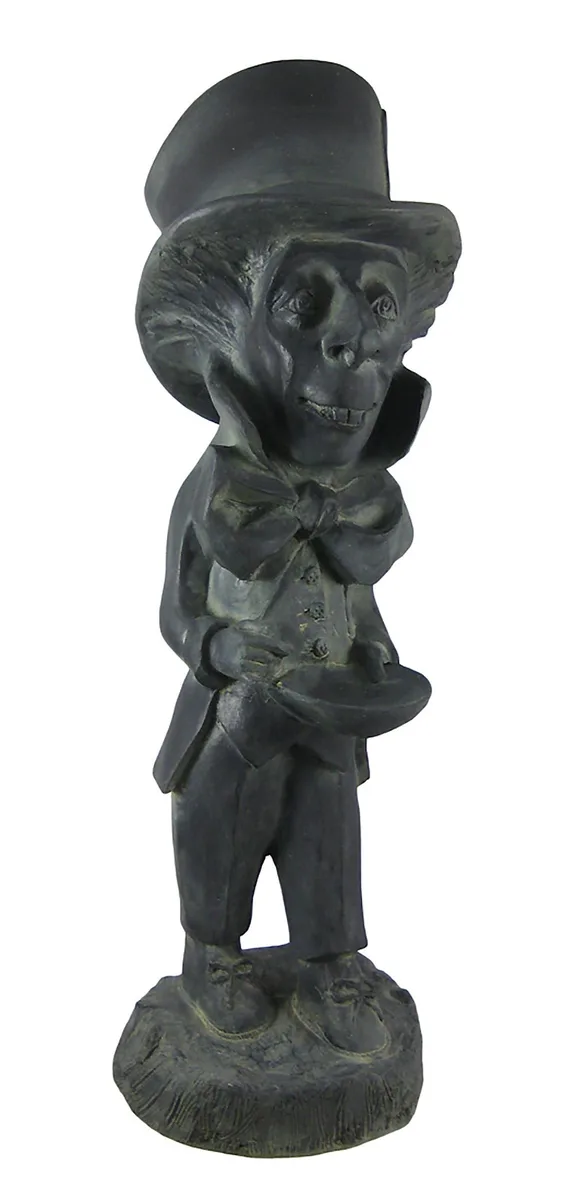 House Parts, Inc. House Parts, Inc. Mad Hatter Garden Statue Grey Resin 19 in — product photo