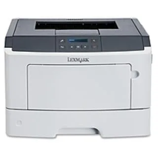 White rectangular laser printer with two paper trays and a small LCD display