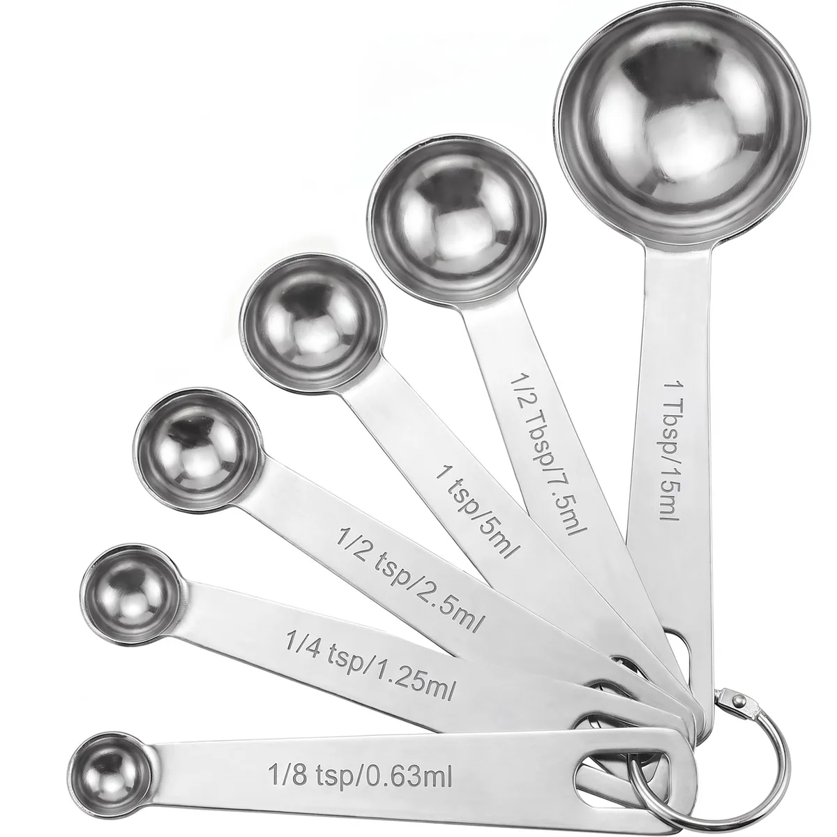 No Sew No Sew Measuring Spoons 6 pc Stainless Steel — product photo