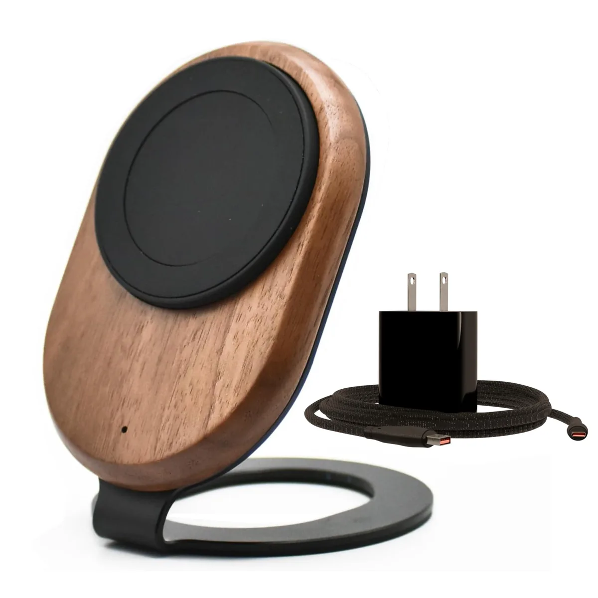  ARK WMC-01-WM Walnut 15W MagSafe Wireless Charger with 18W Adapter — product photo