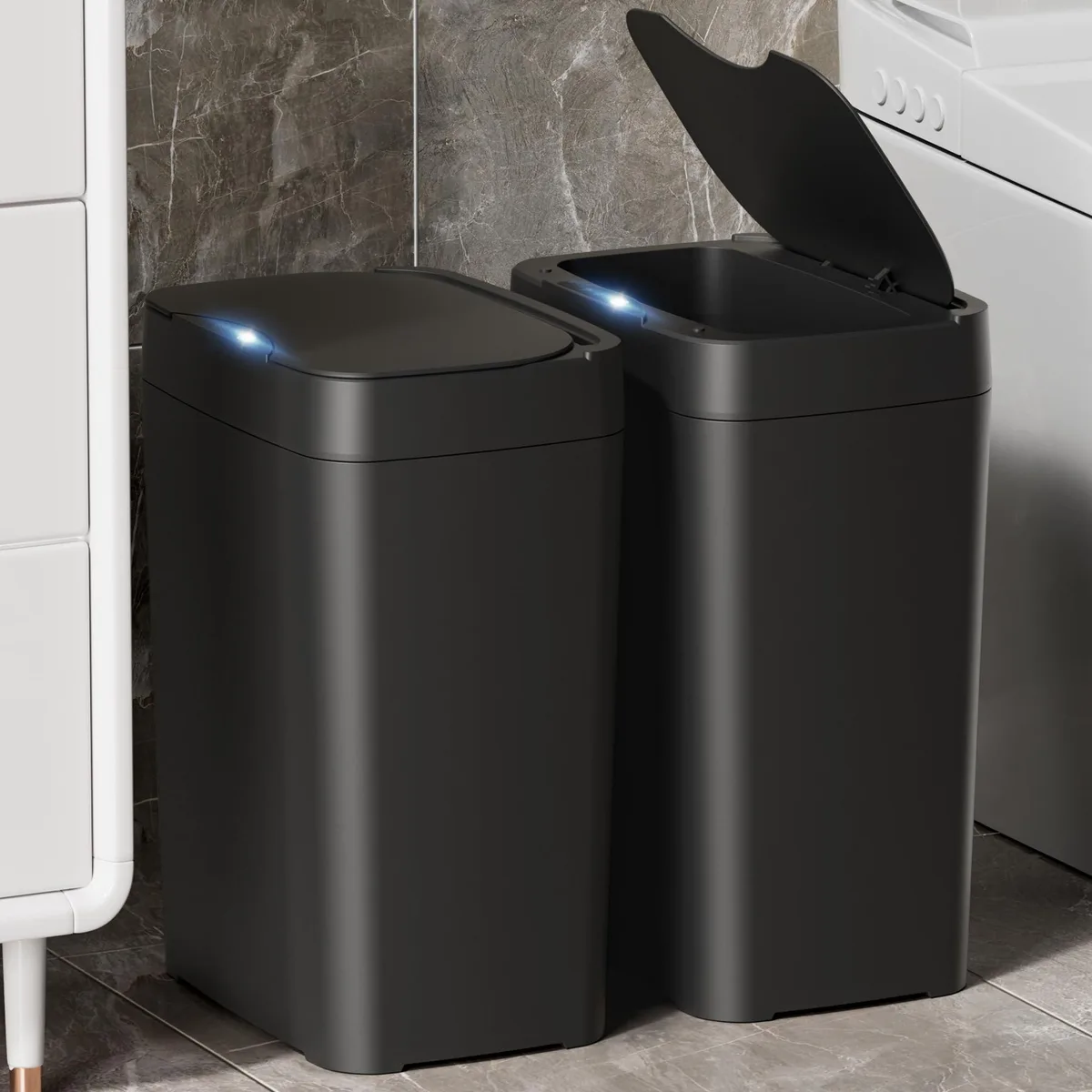Baldwin 2.7 gal 3 Pack White Plastic Trash Can — product photo