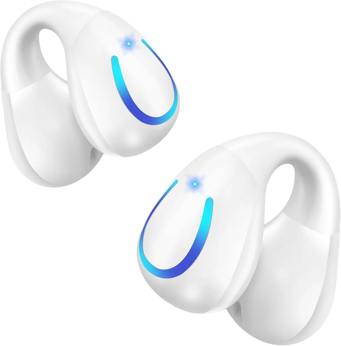 YINGHUA YINGHUA Open Ear Bone Conduction Headphones Bluetooth 5.3 60H 16.2mm White — product photo