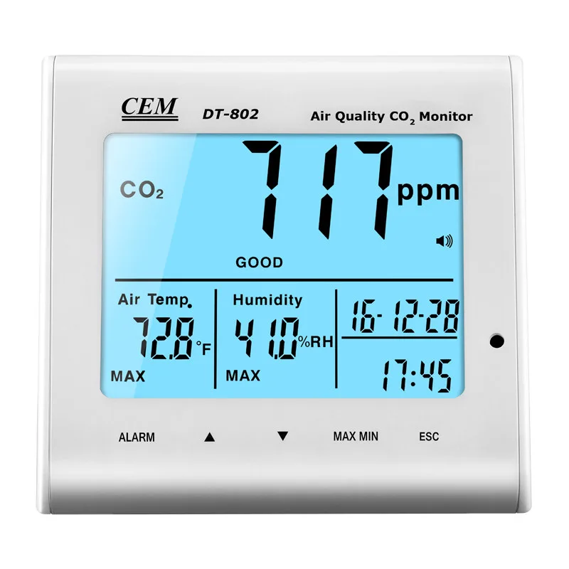 CEM CEM DT-802 Desktop CO2 Monitor Air Quality Tester — product photo