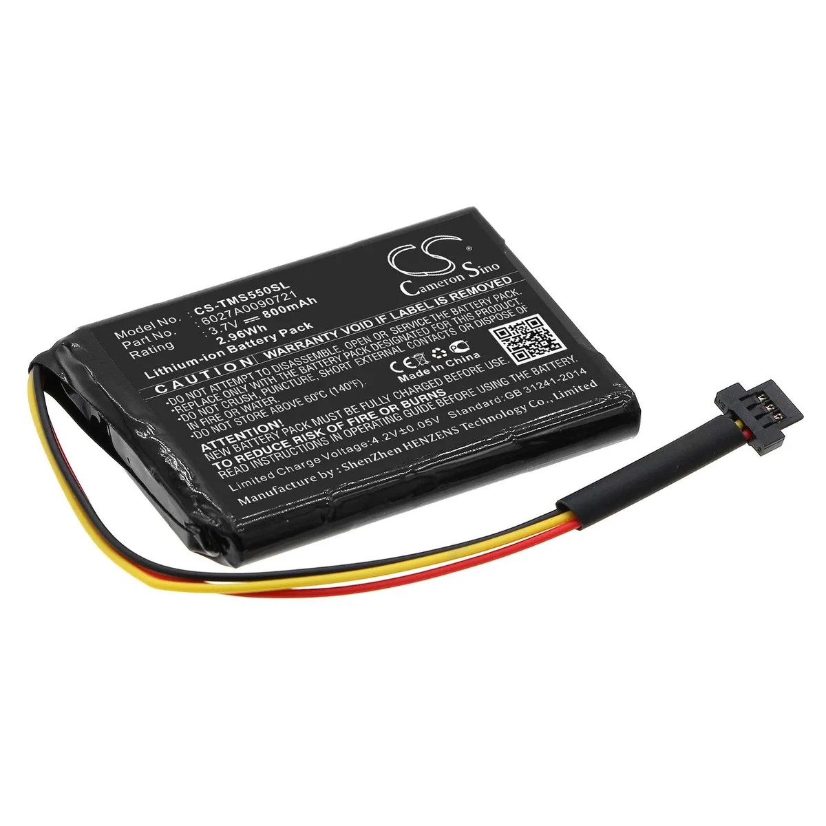 Cameron &amp; Co Cameron &amp; Co DS-CS-TMS550SL 3.7V 800mAh GPS battery — product photo