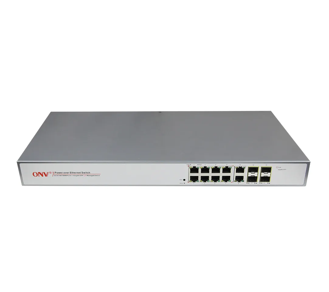 ESCAM Technology Co., Ltd ESCAM Technology Co., Ltd ONV-POE33148PFM 8-port PoE + 2 RJ45 + 4 SFP network switch — product photo