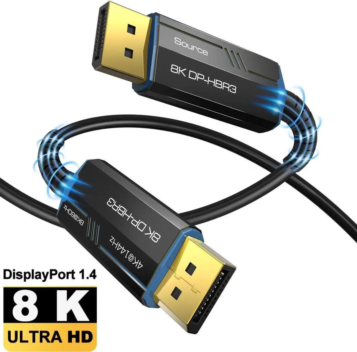 Vszerda Vszerda Fiber Optic DisplayPort Cable DP 1.4 32.4 Gbps 8K@60Hz 4K@144Hz 100 ft — product photo