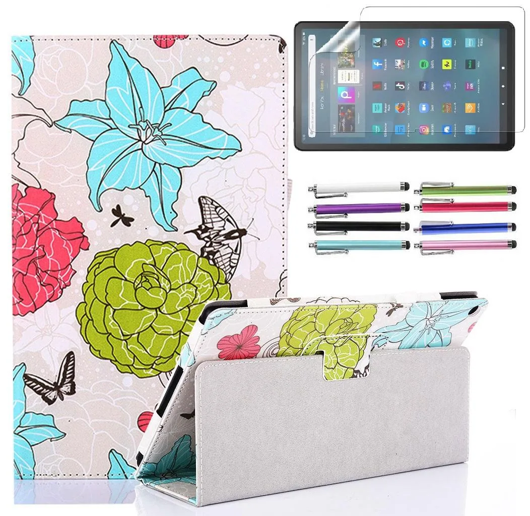anicestore anicestore Case for Fire Max 11 13th Gen 2023 Flower with Screen Protector Stylus — product photo