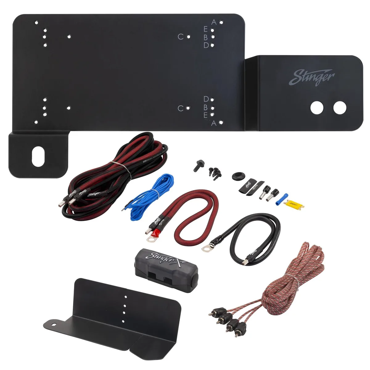 STINGER STINGER BRCOAMPBRKTP Amp Bracket Passenger Side with STXKBR8 Wiring Kit for Ford Bronco 2021+ — product photo