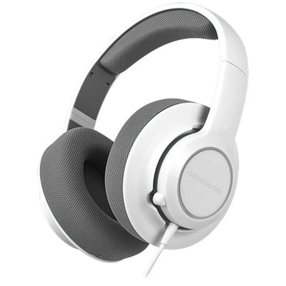 White over-ear gaming headset with USB cable, model 61410