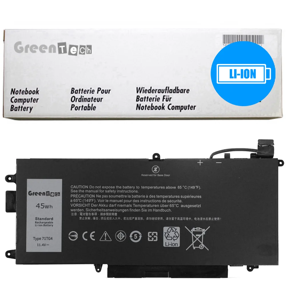NShi NShi 71TG4 laptop battery 11.4V 45Whr 3 cell for Dell Latitude 5289 7389 7390 2-in-1 — product photo