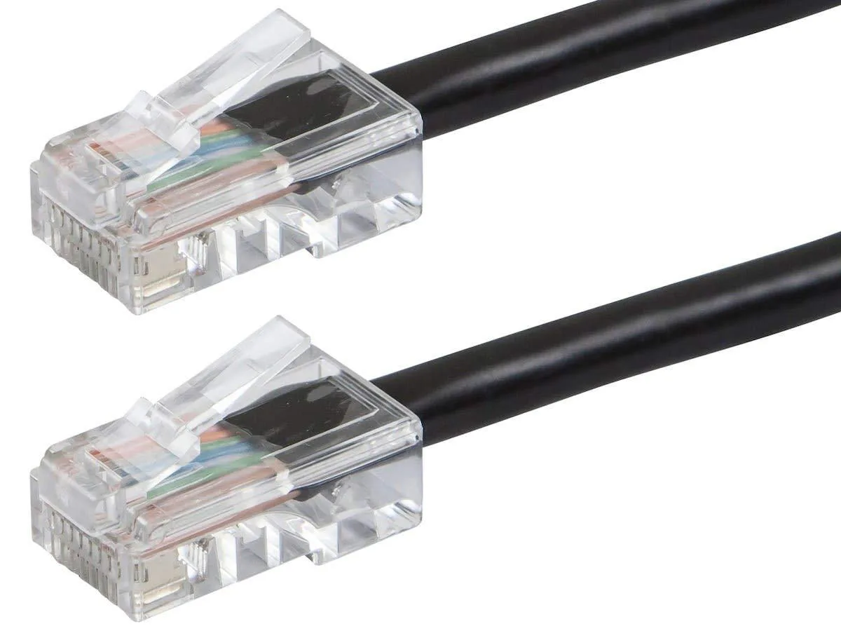 Monoprice Cat6 UTP Ethernet Patch Cable 24AWG Stranded 550MHz 15ft Black Zeroboot Series — product photo