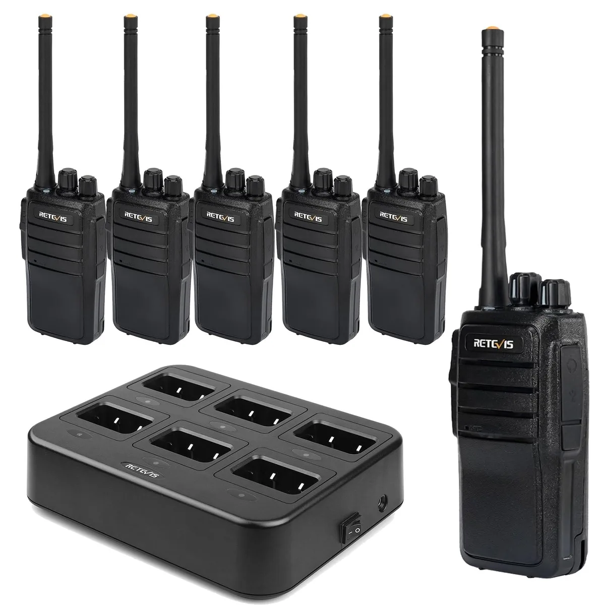 KEHIPI KEHIPI RT21 two-way radio 3000mAh six-way charger 6 pack — product photo