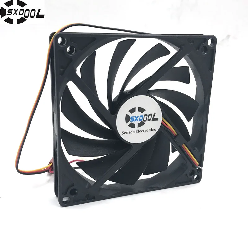 SXDOOL SXDOOL 100mm Ultra-Thin Case Fan 15mm Hydraumatic 12V 0.18A 2000RPM 22.5CFM 22dBA — product photo